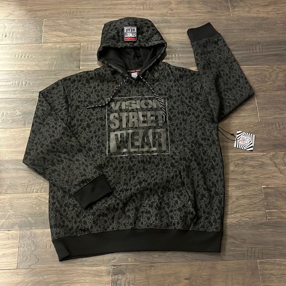 Vision Street Wear VSW Hoodie Sweatshirt skate skateboard BMX black new Mens XL